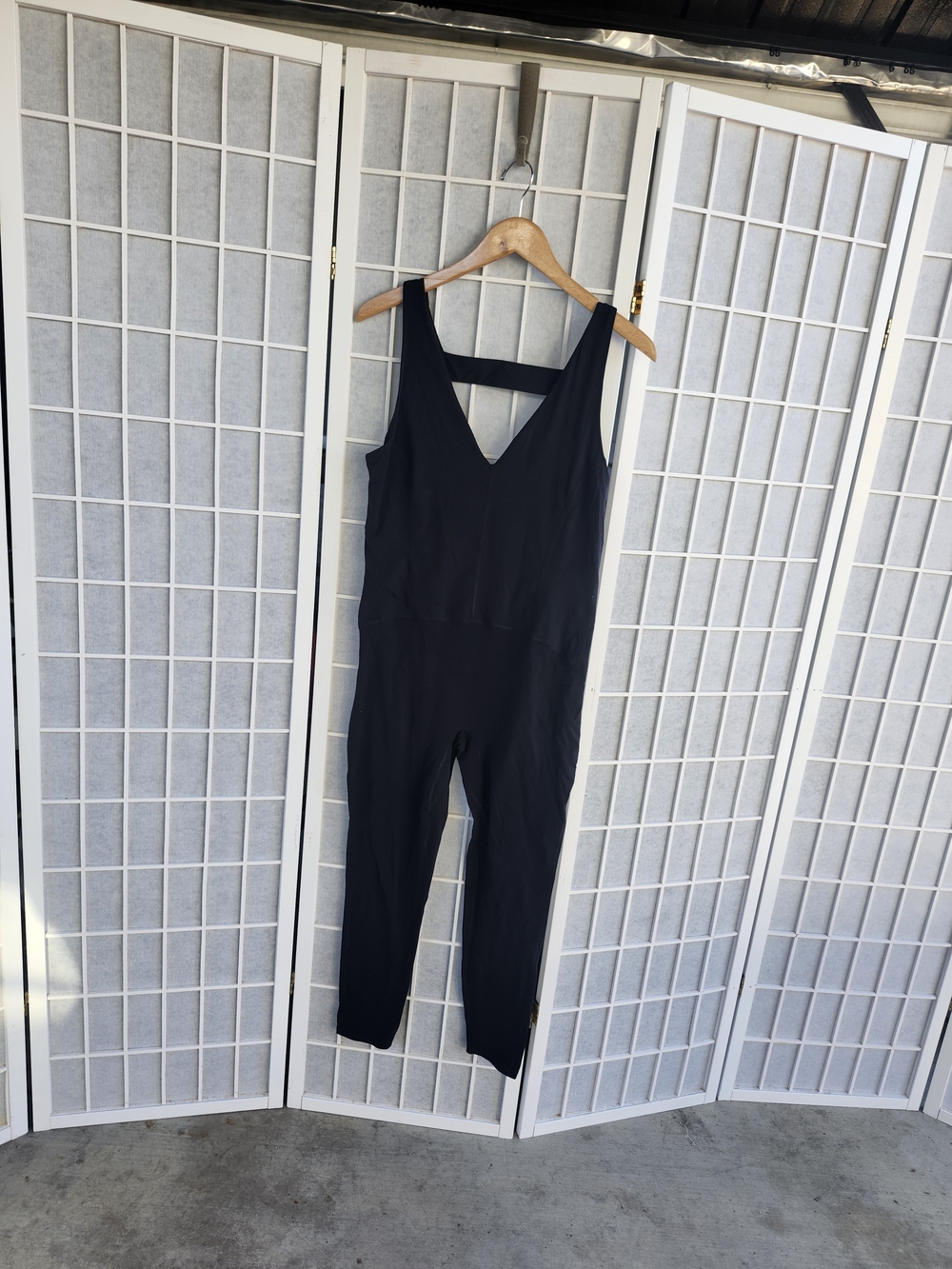 Free People Sleeveless V-Neck Black Jumpsuit